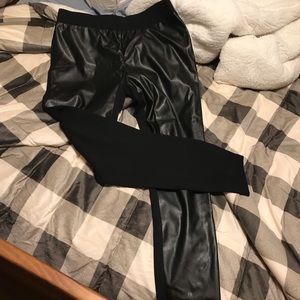 Faux leather leggings